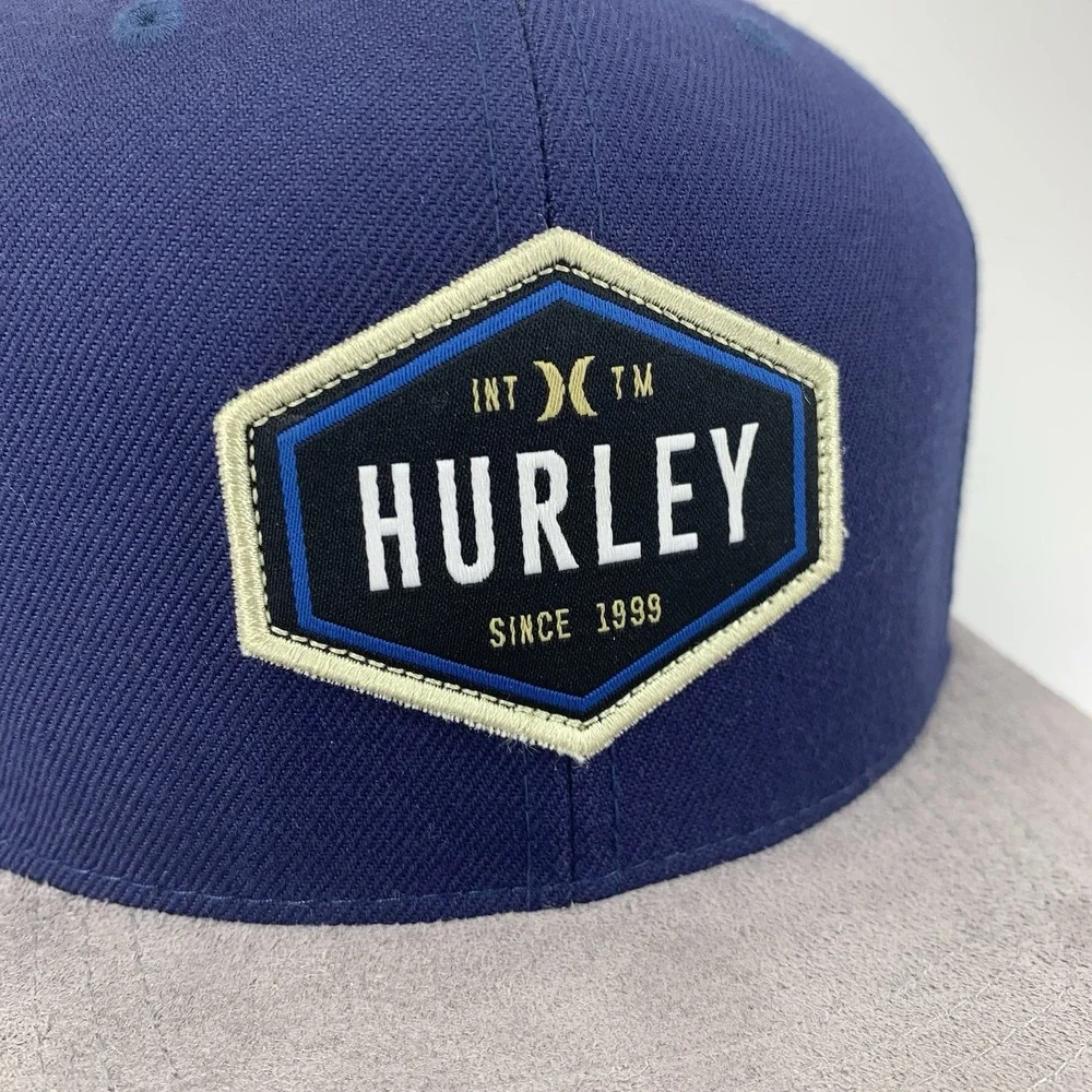 Hurley Blue Gray Hat Buckle Exclusive Adjustable Snapback Baseball Cap